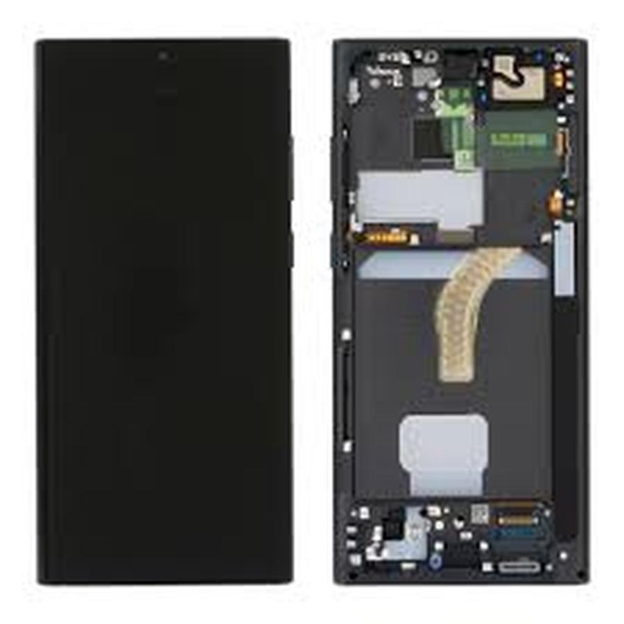 ECRAN COMPLET SAMSUNG S22 ULTRA S908F SERVICE PACK (BLANC/SILVER)