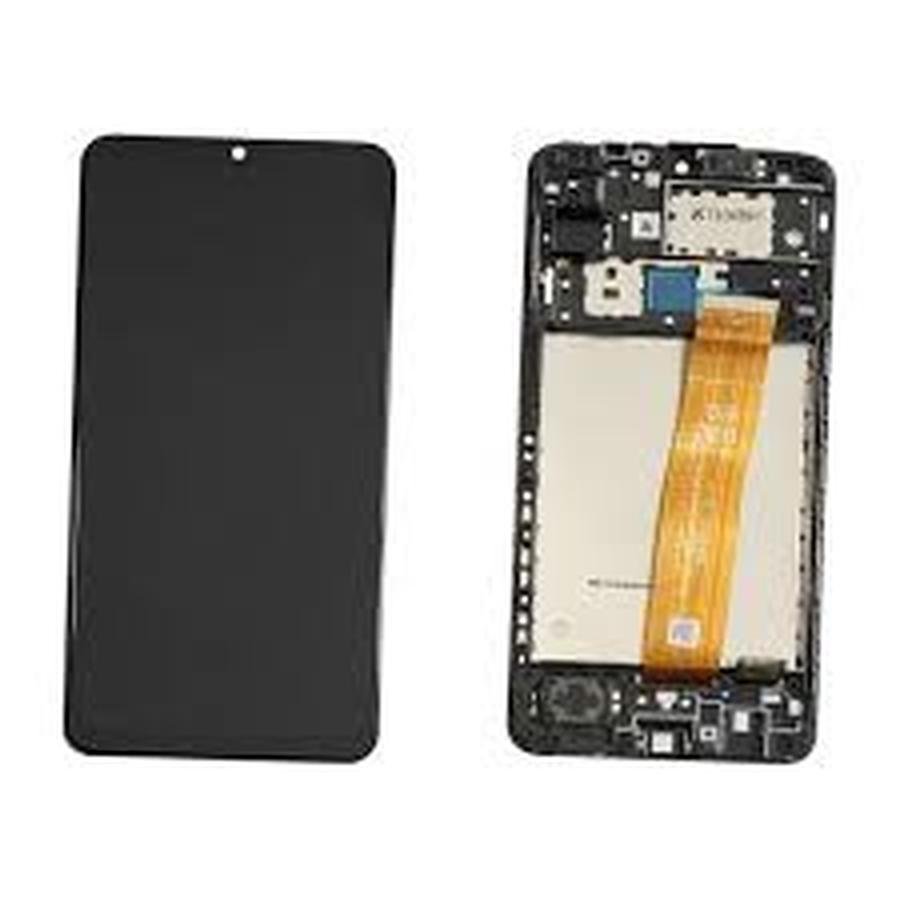 ECRAN LCD SAMSUNG A12 A125F 2020 SERVICE PACK - AVEC CHASSIS BLACK