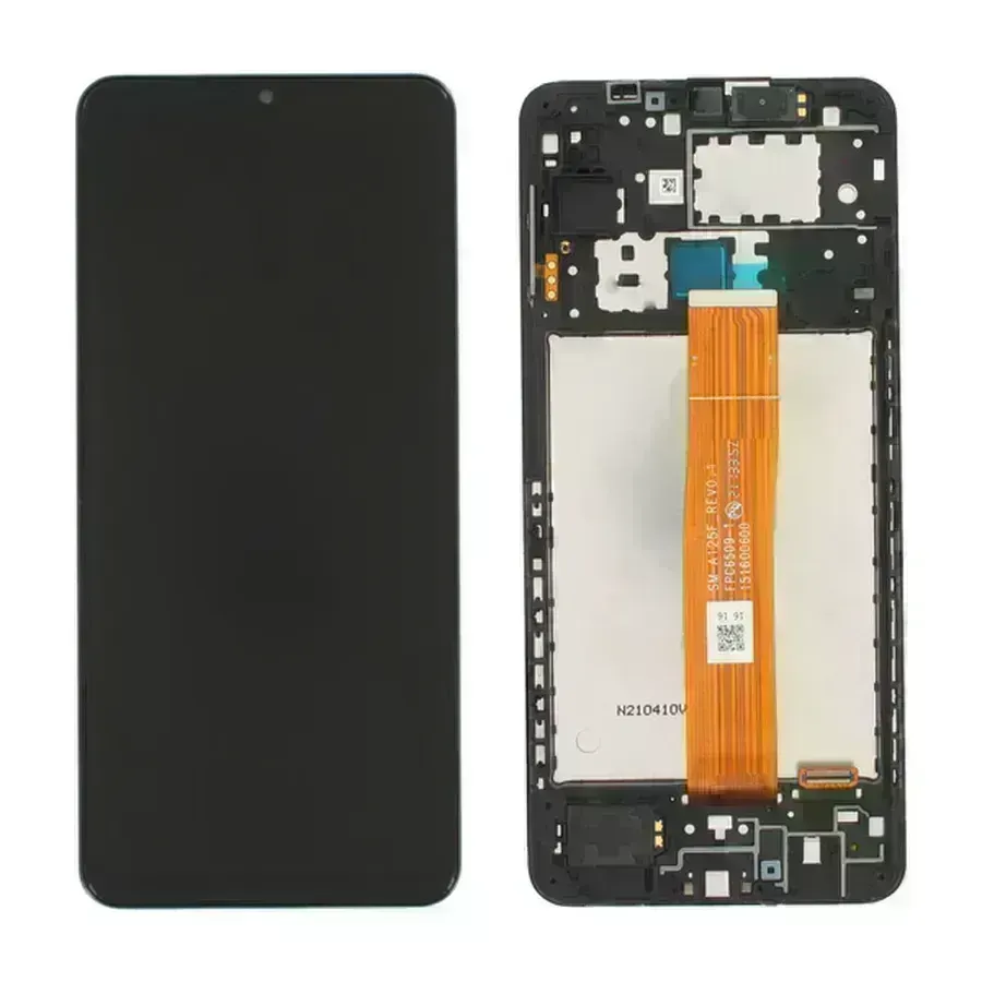 ECRAN LCD SAMSUNG A12 A125F 2020 SERVICE PACK - AVEC CHASSIS