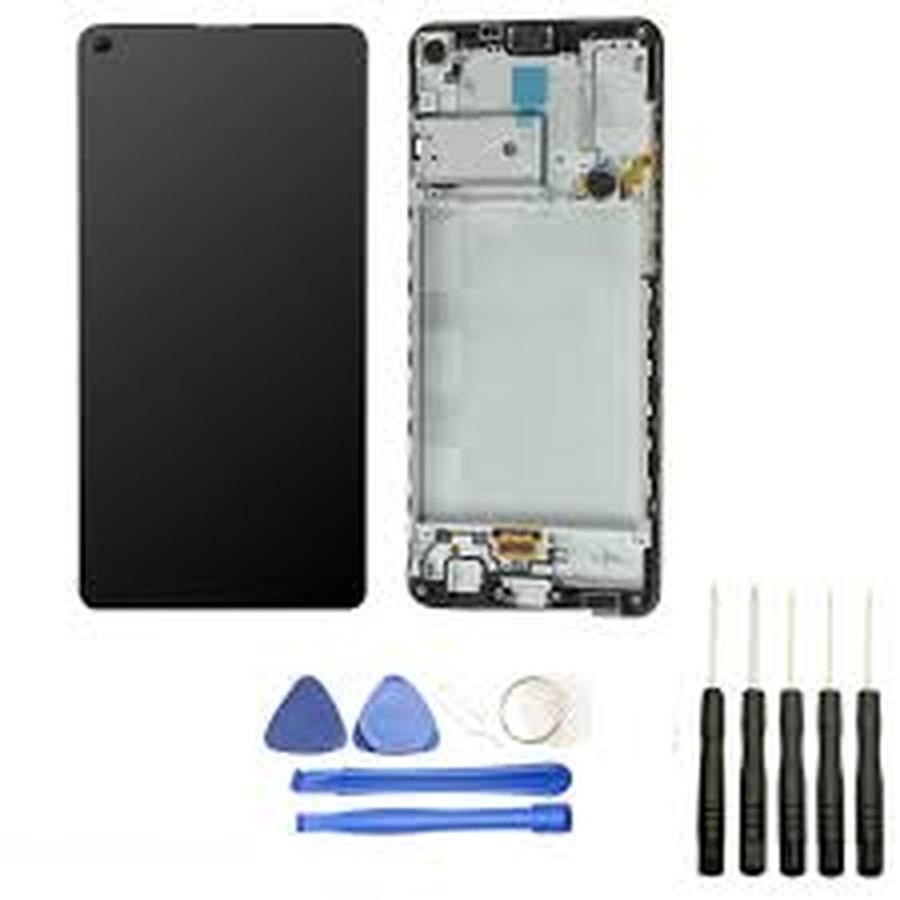 Ecran LCD SAMSUNG A21S A217F COMPLET AVEC CHASSIS (SERVICE PACK)