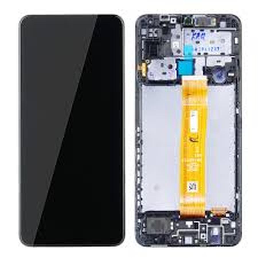 ECRAN LCD SAMSUNG M12 M127F BLACK SERVICE PACK AVEC CHASSIS