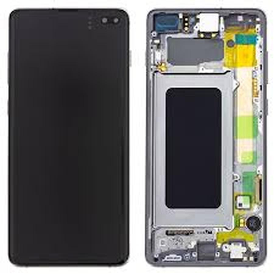 ECRAN LCD SAMSUNG S10 PLUS G975F SERVICE PACK AVEC CHASSIS (PRISM BLACK)