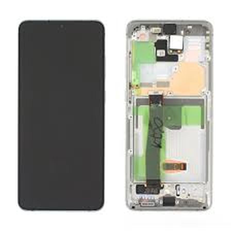 ECRAN LCD SAMSUNG S20 ULTRA G988 SERVICE PACK AVEC CHASSIS (WHITE/BLANC)