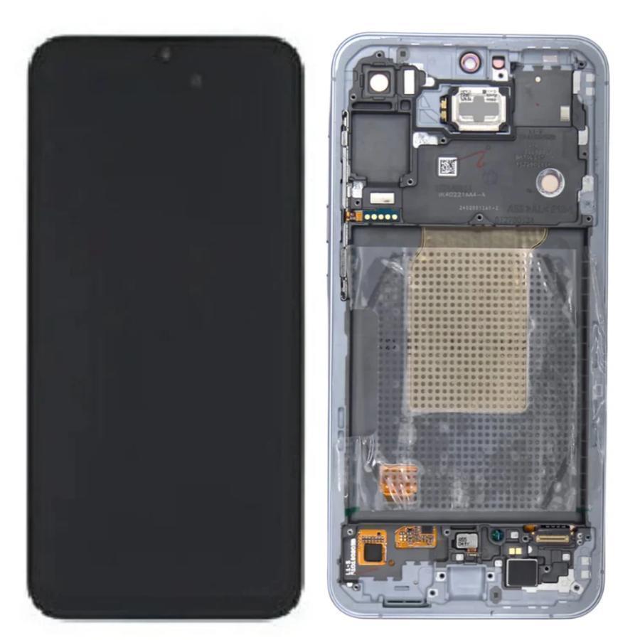 ECRAN SAMSUNG A55 5G A556B AVEC CHASSIS BLUE ICE LCD ( Assembled ) (With Frame ) SERVICE PACK