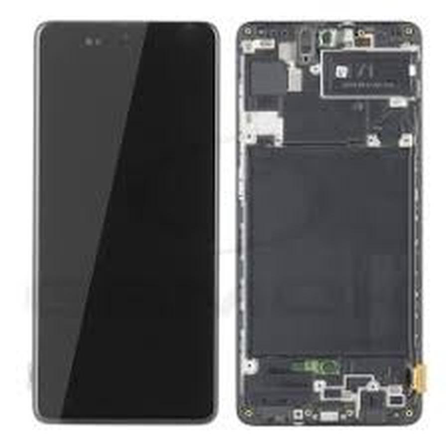 ECRAN SAMSUNG A71 A715F A715 (SERVICE PACK) AVEC CHASSIS BLACK