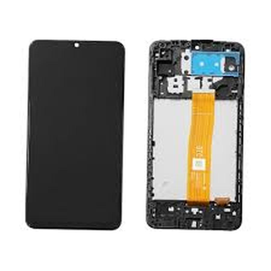 ECRAN SAMSUNG GALAXY SM-A125F (A12 2020) BLACK AVEC CHASSIS (OEM ORIGINAL)