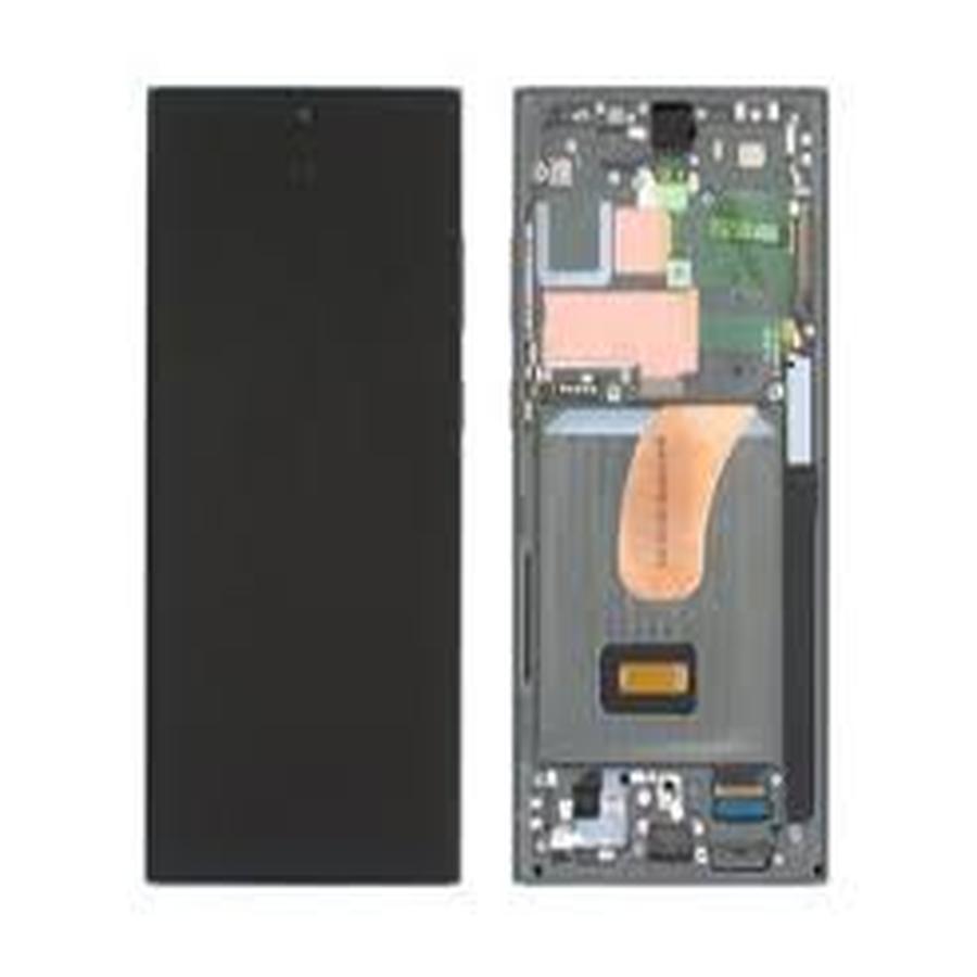 ECRAN SAMSUNG S23 Ultra 5G 2023 S918 SERVICE PACK AVEC CHASSIS (NOIR)/GREY) ( Assembled )