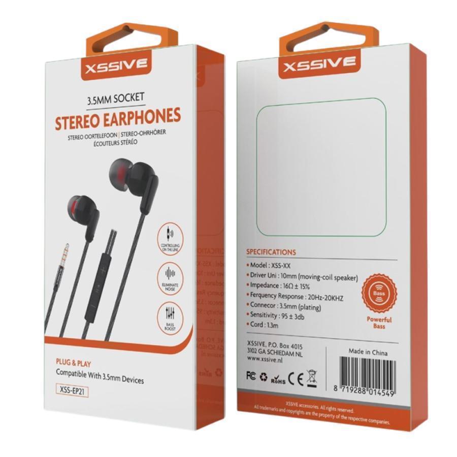 In-ear Stereo Headphones Jack 3.5mm XSSIVE XSS-EP21
