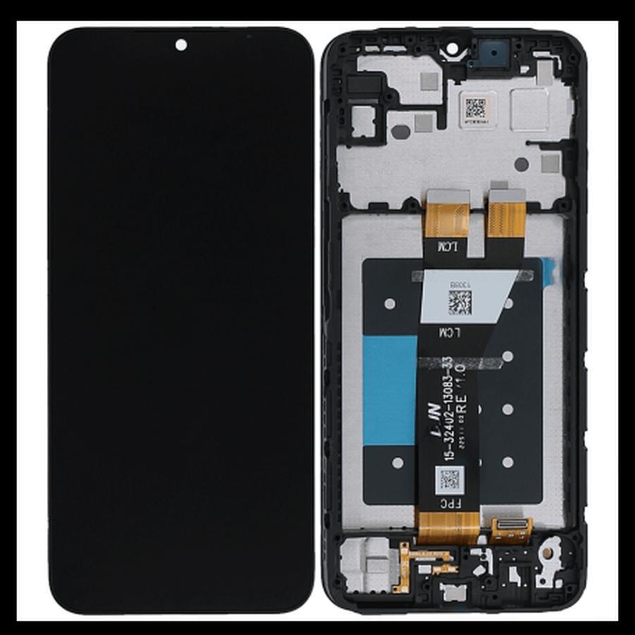 LCD SAM WF SM-A146P(A14 5G 2023) BLACK (SMALL CONNECTOR) (With Frame)LCD SERVICE PACK