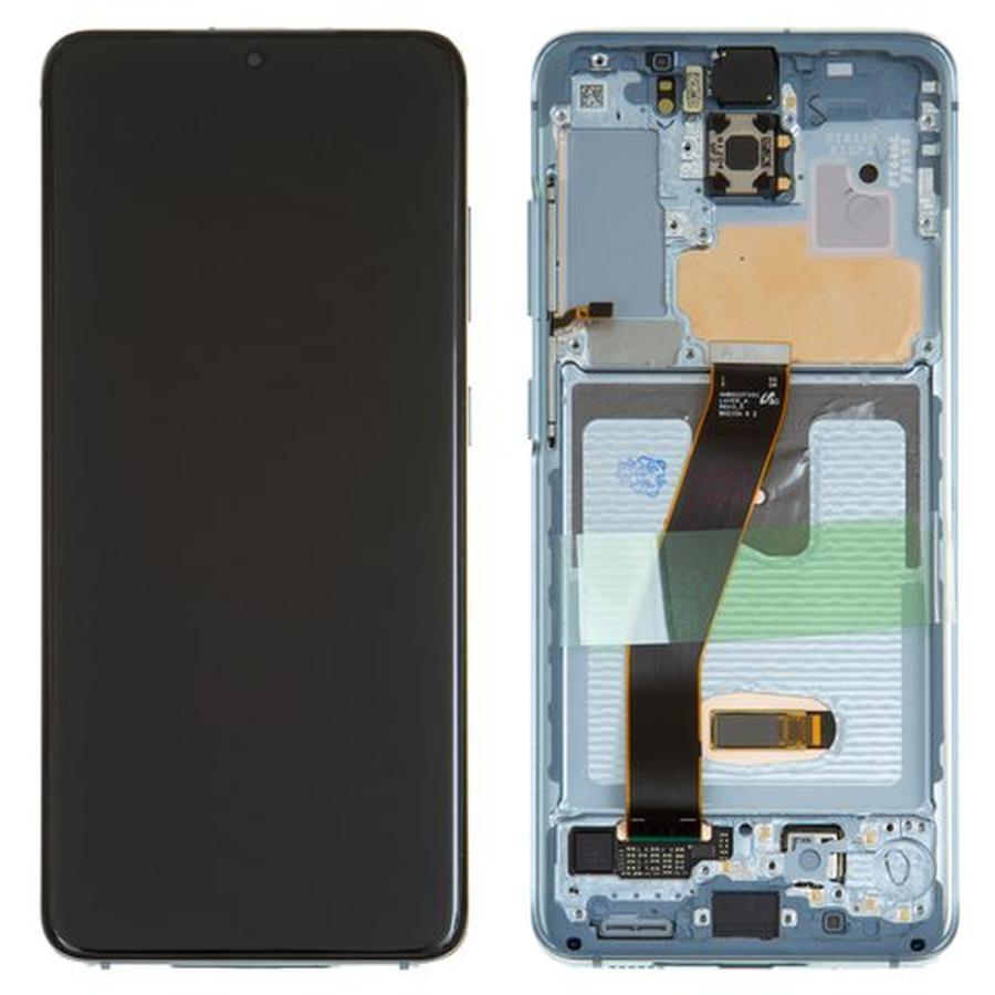 LCD SAM WF SM-G980/G981 (S20 4G/5G 2020) WHITE (NOCAMERA) LCD SERVICE PACK