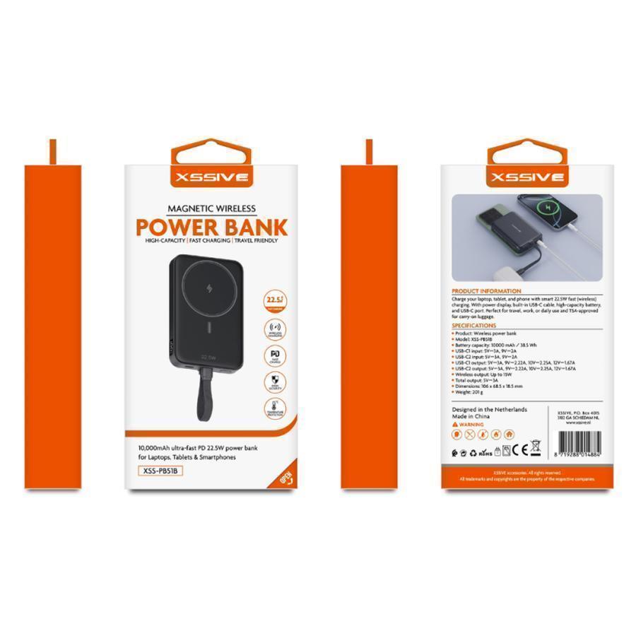 Power Bank 10000mAh USB-C Cable XSSIVE XSS-PB51B