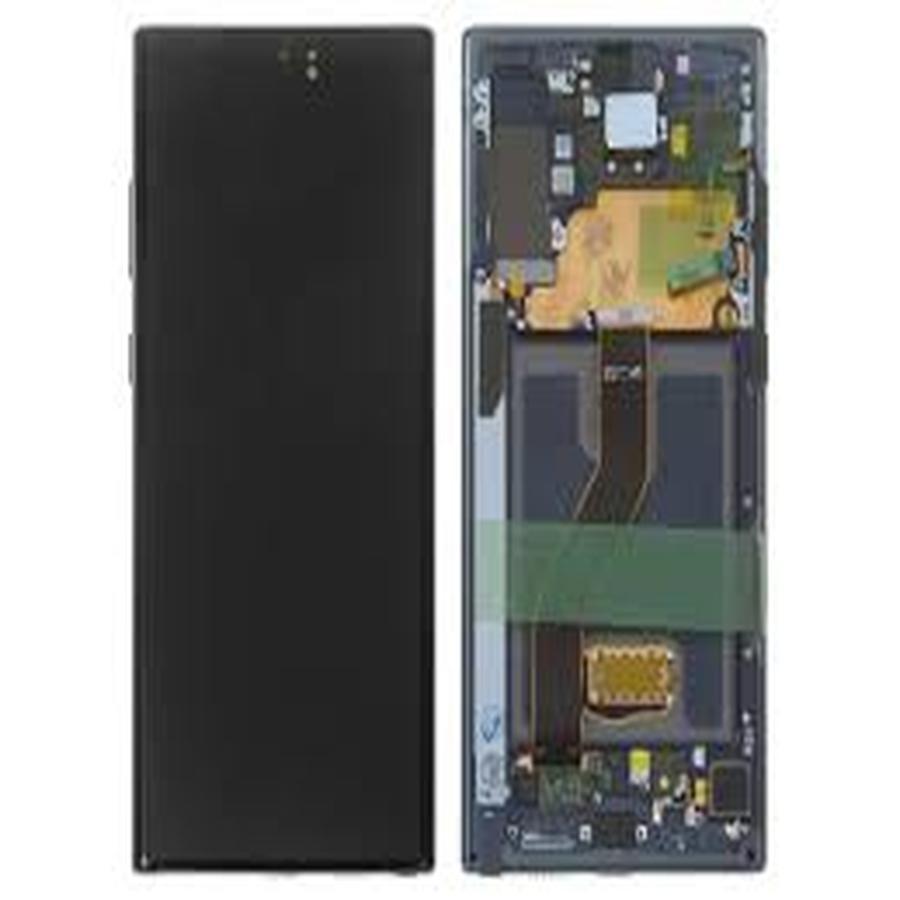 SAMSUNG NOTE 10 PLUS N975F ECRAN SERVICE PACK AVEC CHASSIS *SIVER* - *BLANC