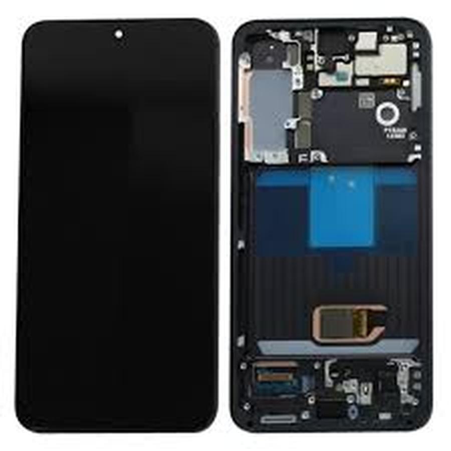 SAMSUNG S22 S901 S901B ECRAN SERVICE PACK AVEC CHASSIS *GRAPHITE* AVEC CAMERA + AVEC SPEAKER