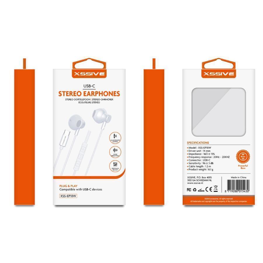 Stereo USB-C Earphones XSSIVE XSS-EP18W