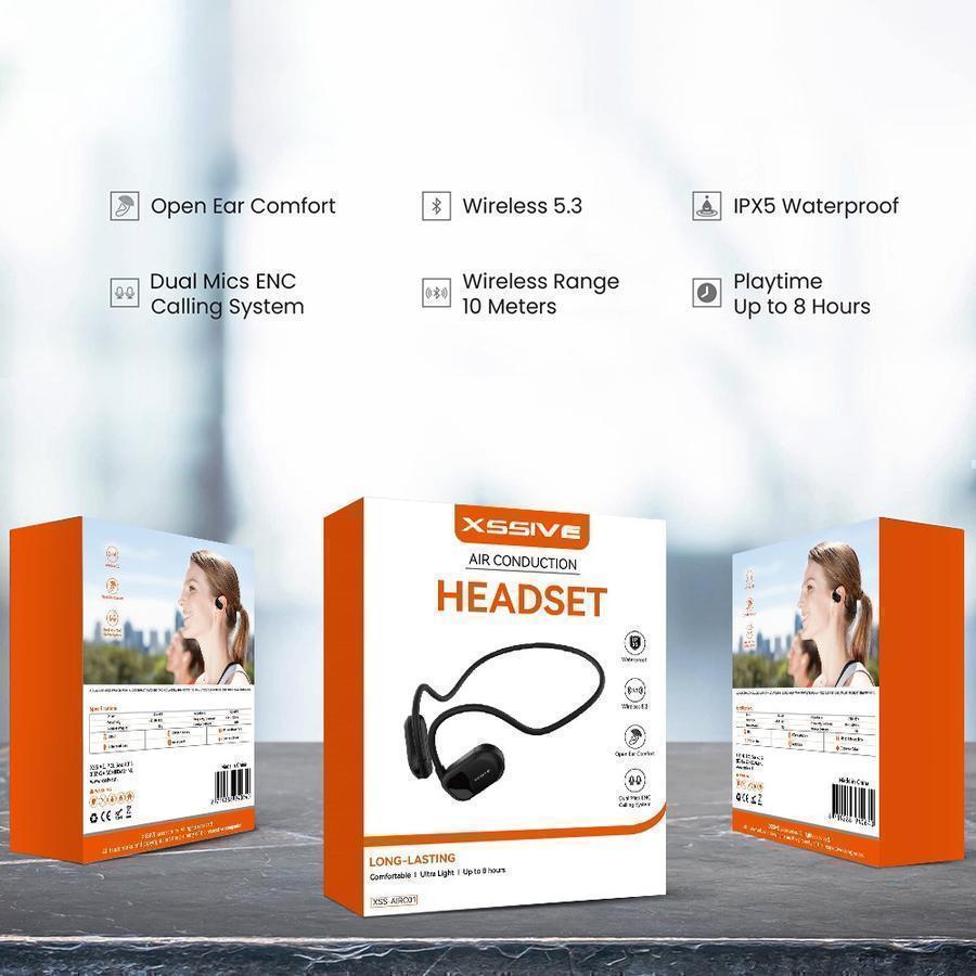 Xssive Open Ear Air Conduction Headset XSS-AIRC02 - Black